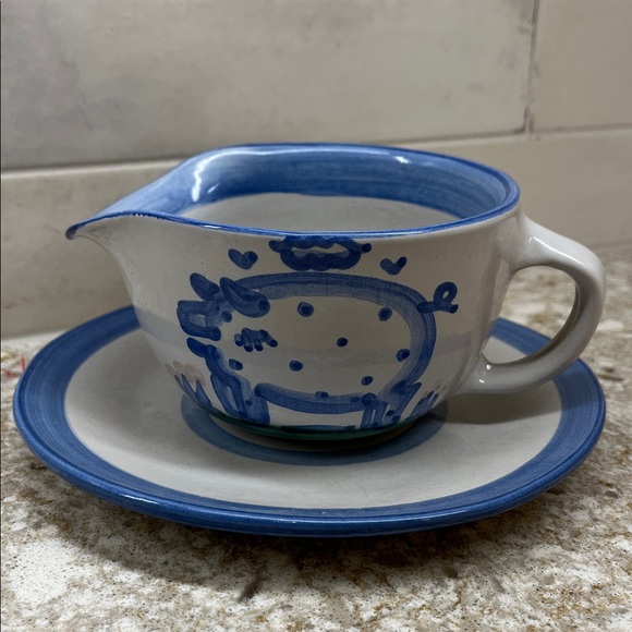 M A Hadley Salad Dessert Plate paired with Pig Open Sauce Gravy Boat - Picture 5 of 12